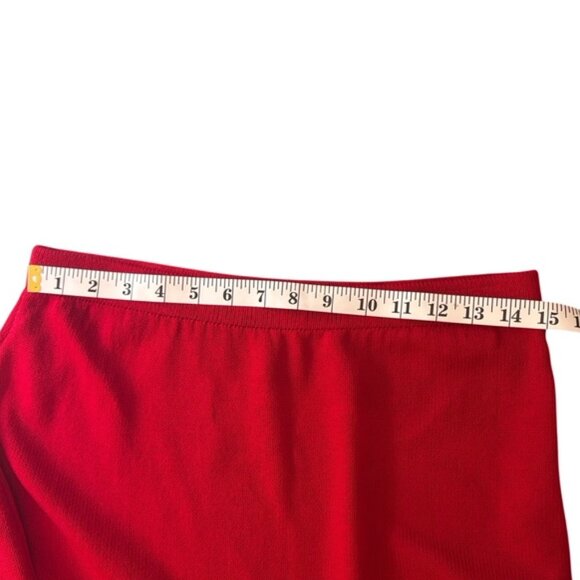 St. John Evening women's red size 10 slide slit maxi skirt - Picture 2 of 5